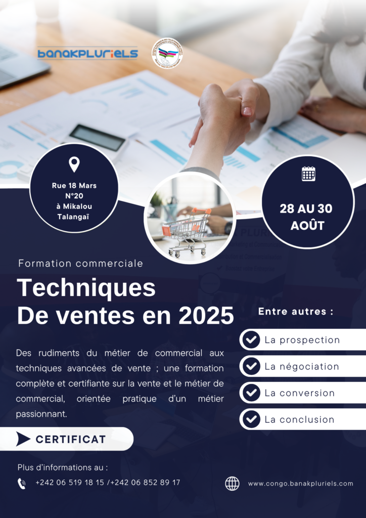 formation commerciale au Congo - techniques de ventes