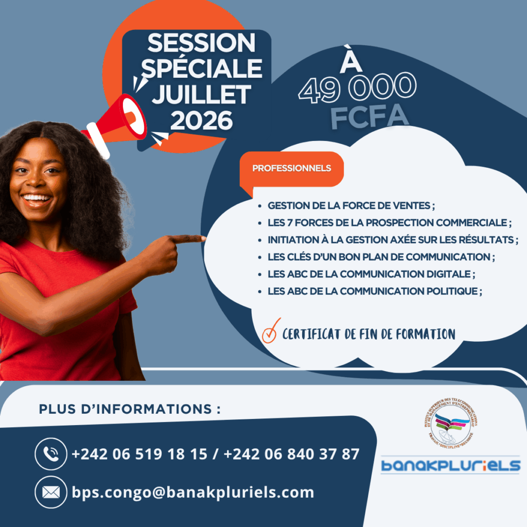 formations qualifiantes pour professionnels au Congo - vacances 2026